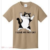 I Love My Fat Cat Funny Cat Lover Kids T-Shirt thumb 0