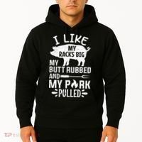 I Like My Racks Big My Butt Rubbed and Pork Pulled BBQ Chef Hoodie thumb 2