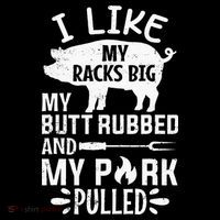 I Like My Racks Big My Butt Rubbed and Pork Pulled BBQ Chef Women's Long Sleeve Shirt thumb 2