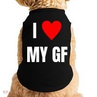 I Love My GF Girlfriend Heart Doggie Tank thumb 0