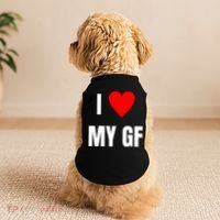 I Love My GF Girlfriend Heart Doggie Tank thumb 2
