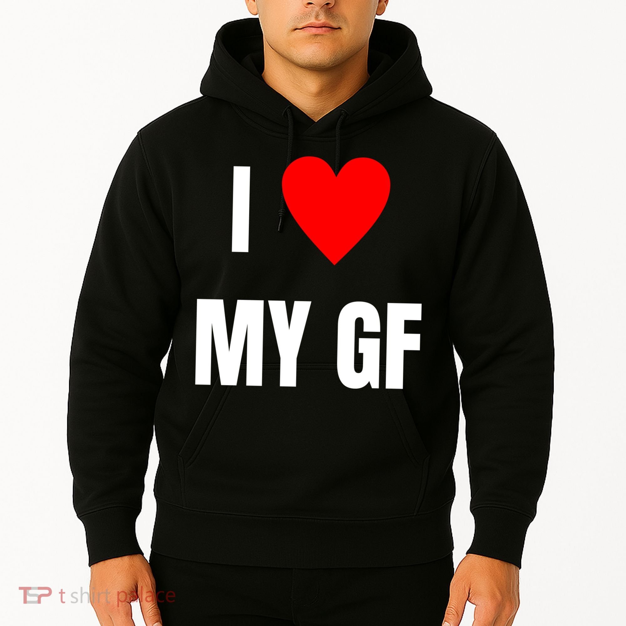 I Love My GF Girlfriend Heart Hoodie