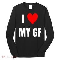 I Love My GF Girlfriend Heart Long Sleeve Shirt thumb 0
