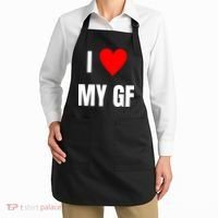 I Love My GF Girlfriend Heart Apron thumb 2