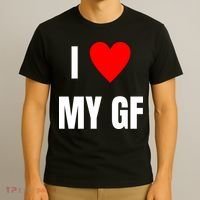 I Love My GF Girlfriend Heart T-Shirt thumb 3
