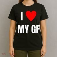 I Love My GF Girlfriend Heart T-Shirt thumb 4