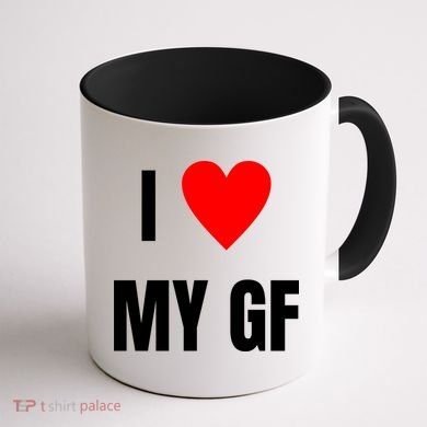 I Love My GF Girlfriend Heart Coffee Mug back