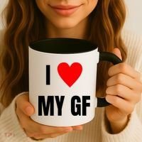 I Love My GF Girlfriend Heart Coffee Mug thumb 3