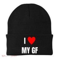 I Love My GF Girlfriend Heart Beanie thumb 0