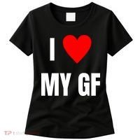 I Love My GF Girlfriend Heart Women's T-Shirt thumb 0