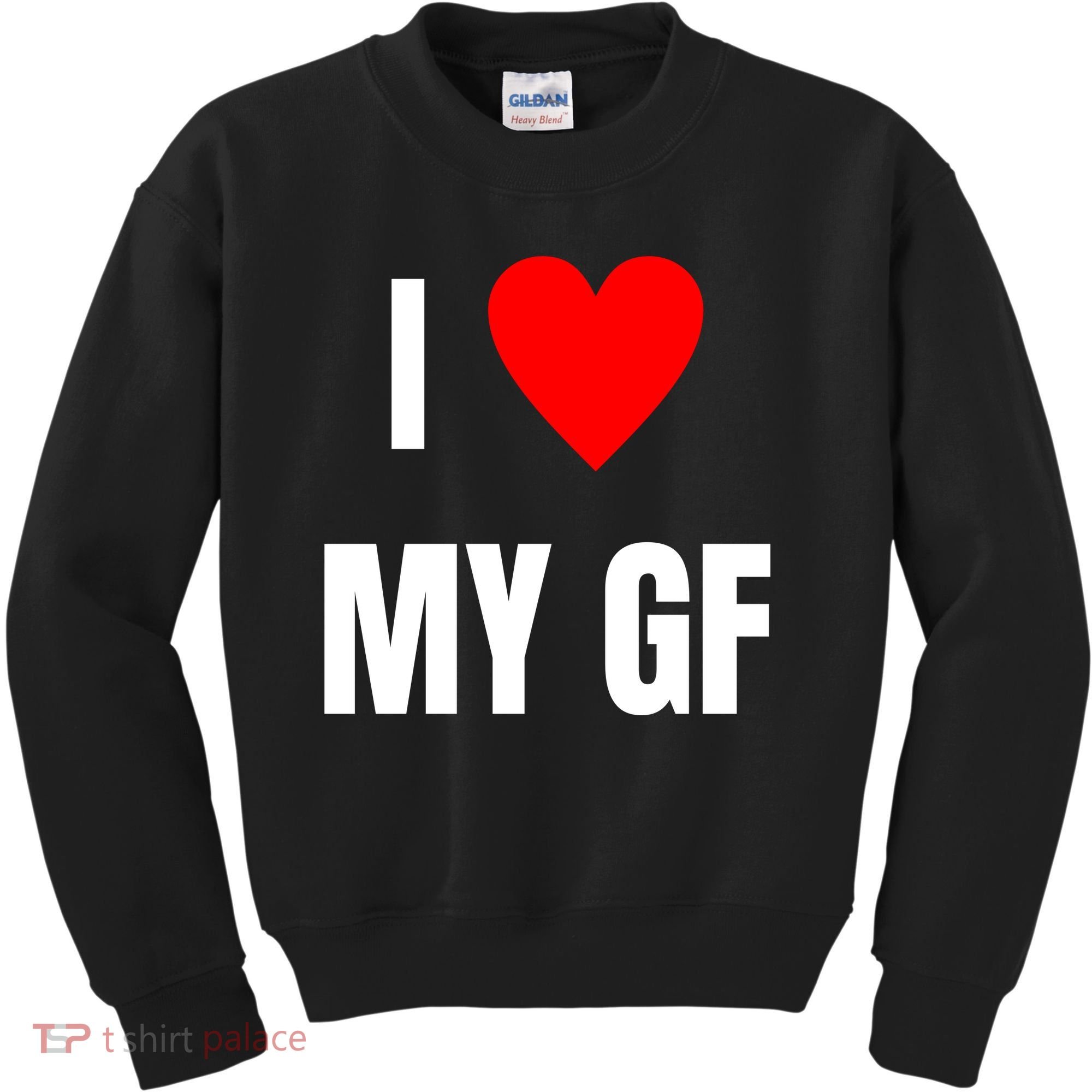 I Love My GF Girlfriend Heart Kids Sweatshirt