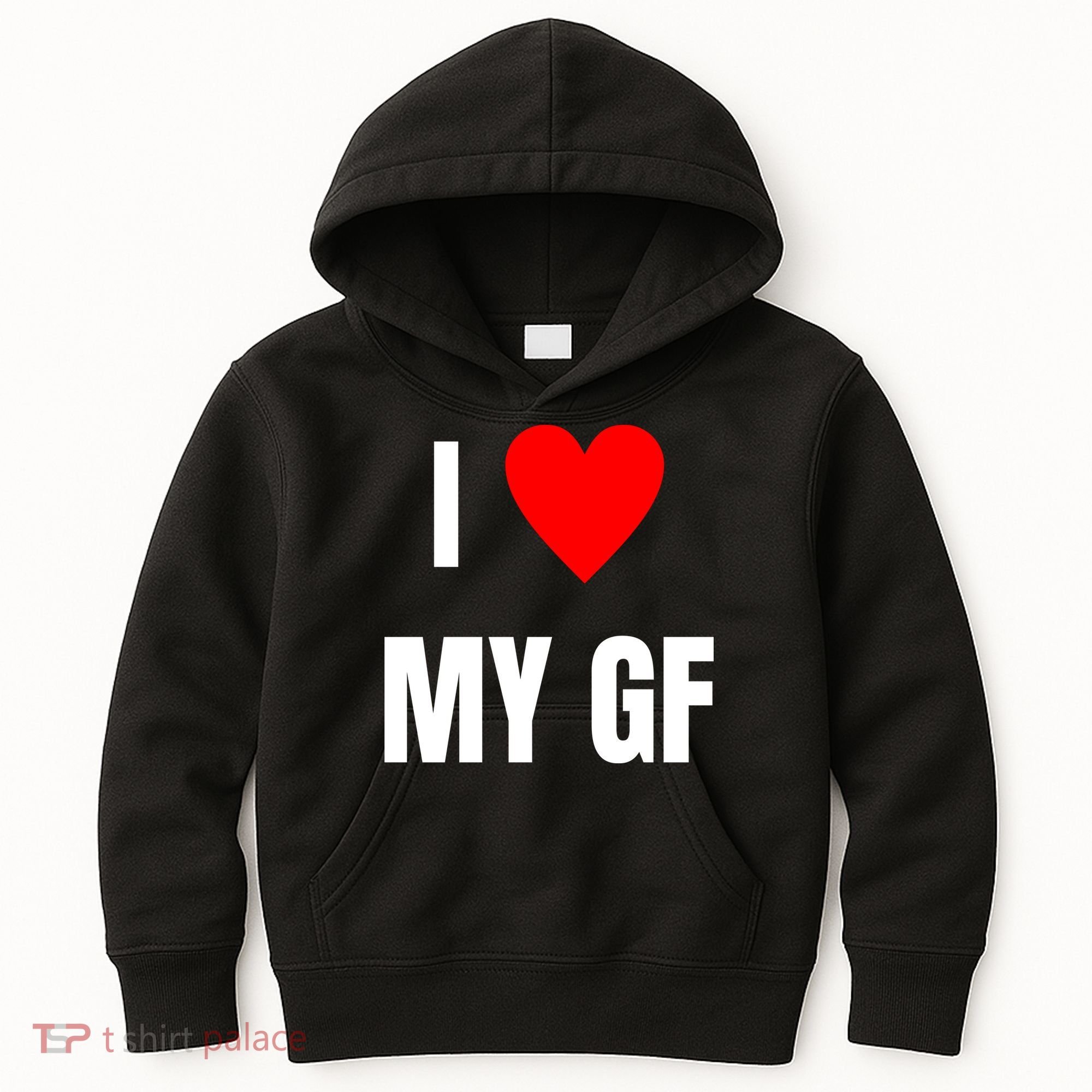 I Love My GF Girlfriend Heart Kids Hoodie