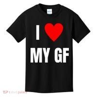 I Love My GF Girlfriend Heart Kids T-Shirt thumb 0