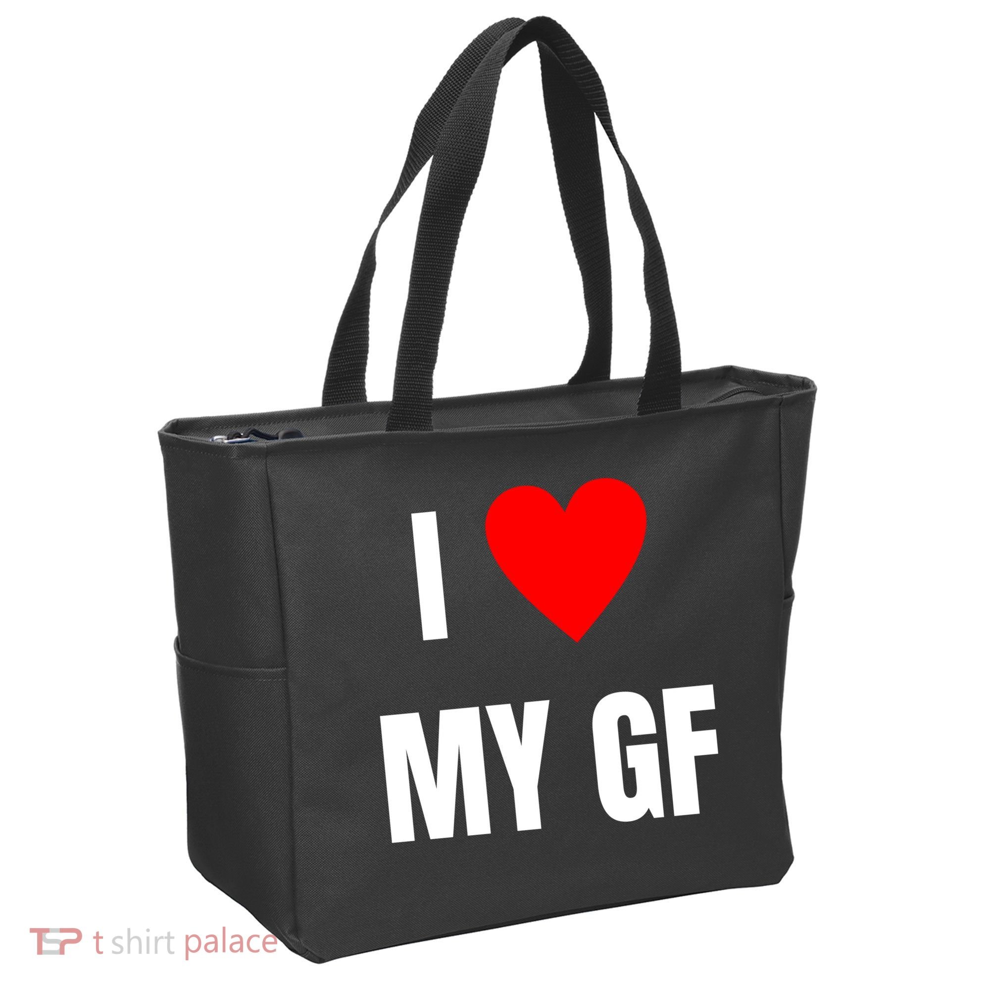 I Love My GF Girlfriend Heart Tote Bag