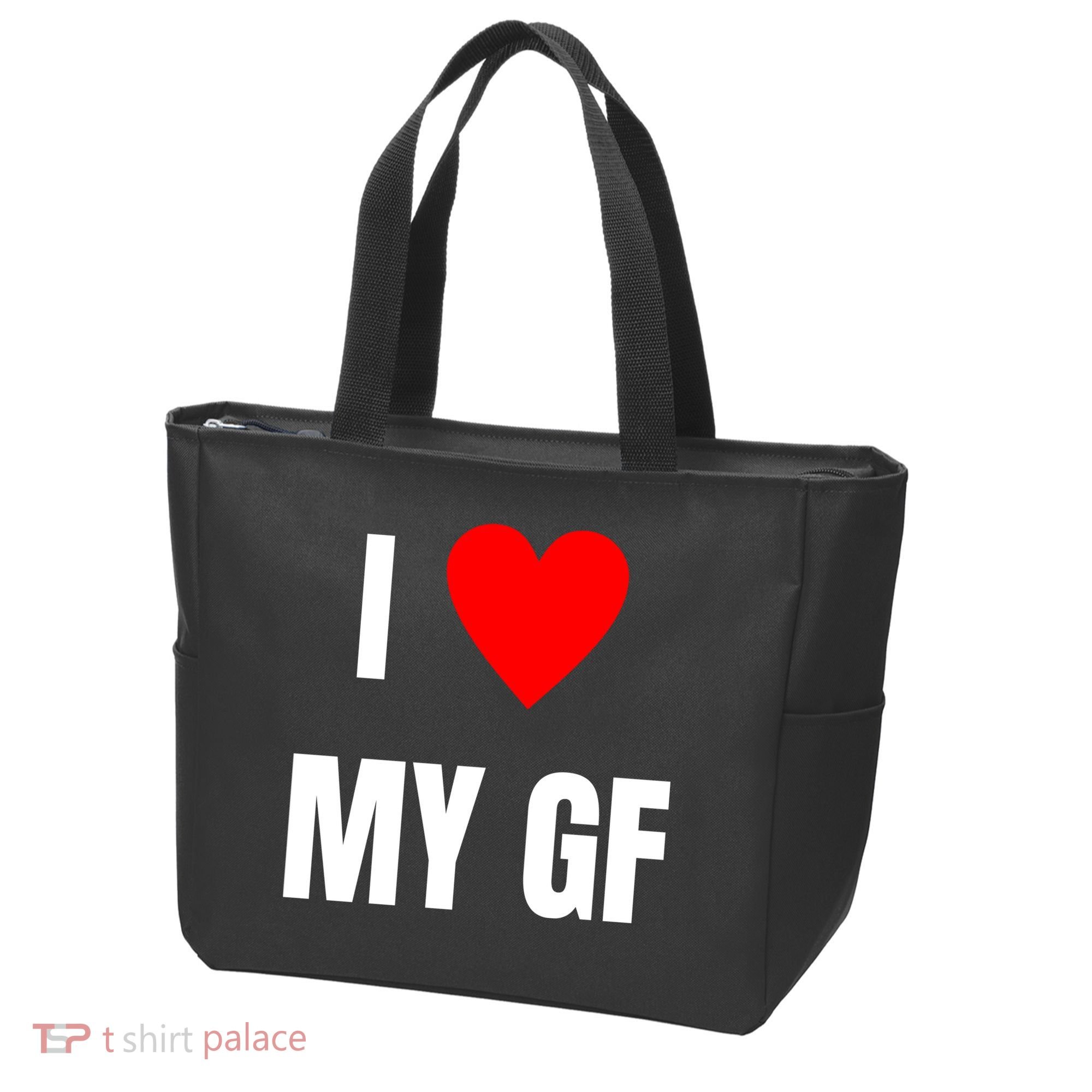 I Love My GF Girlfriend Heart Tote Bag