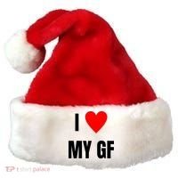 I Love My GF Girlfriend Heart Santa Hat thumb 0