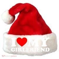 I Love My Girlfriend I Heart My Girlfriend GF Santa Hat thumb 0