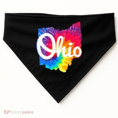 I Love My Ohio Home Script Ohio USA-Made Doggie Bandana