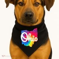 I Love My Ohio Home Script Ohio USA-Made Doggie Bandana thumb 1