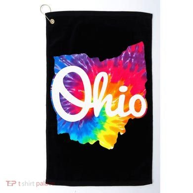 I Love My Ohio Home Script Ohio Golf Towel