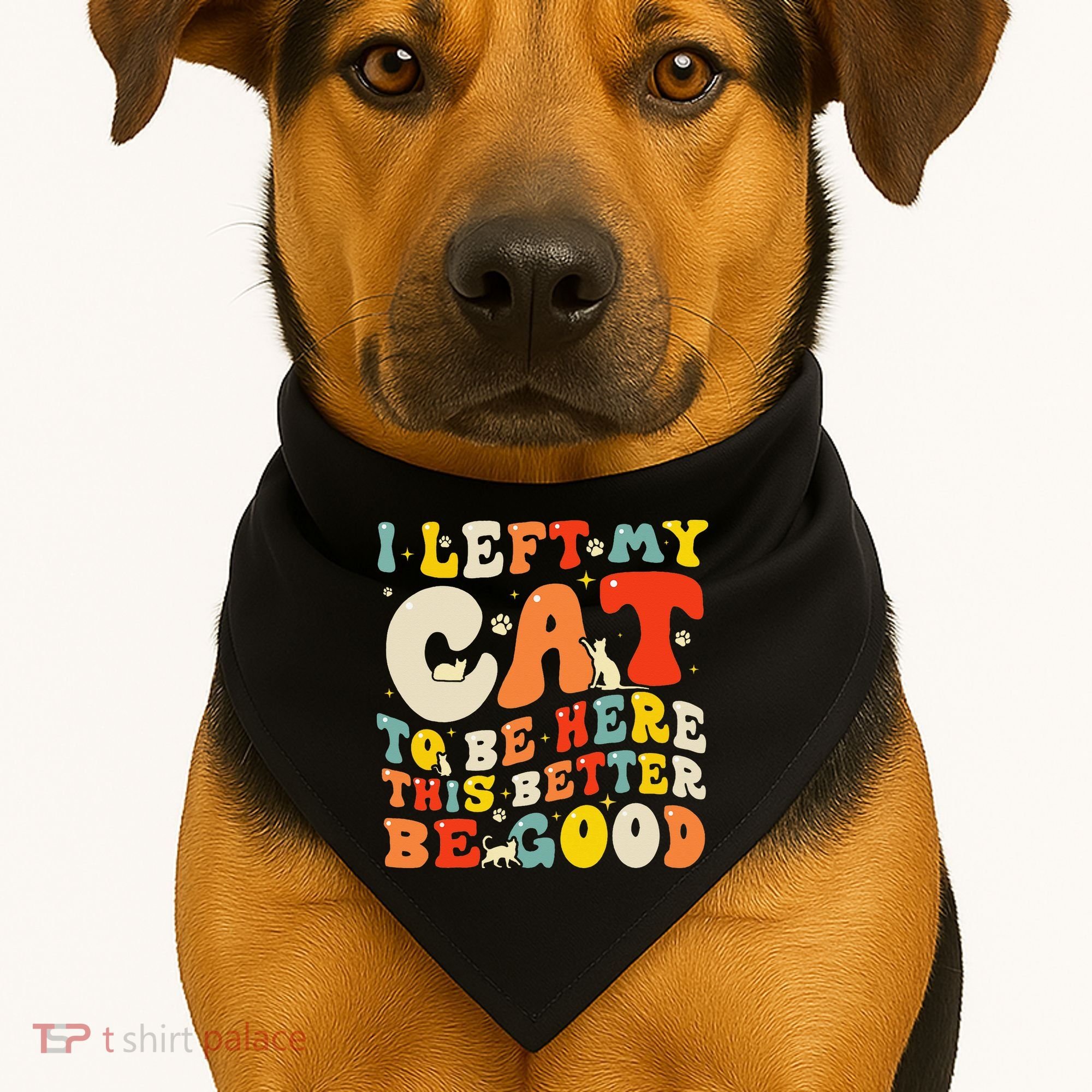 I Left My Cat To Be Here This Better Be Good Women USA-Made Doggie Bandana