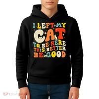 I Left My Cat To Be Here This Better Be Good Women Kids Hoodie thumb 4
