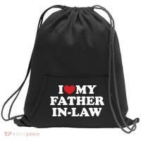 I Love My Father In Law Sweatshirt Cinch Pack Bag thumb 0