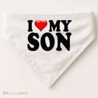 I Love My Son USA-Made Doggie Bandana thumb 0
