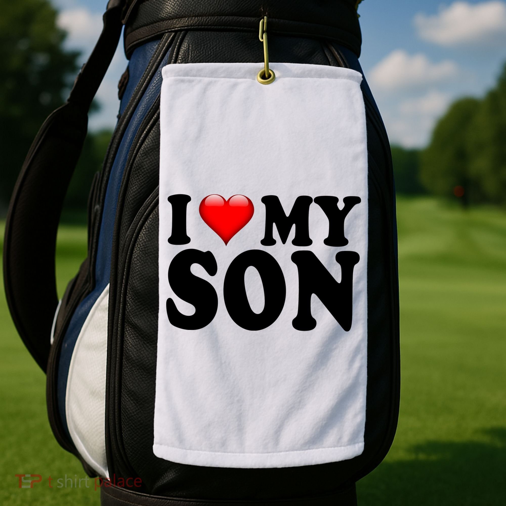 I Love My Son Golf Towel