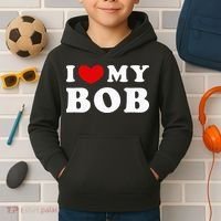 I Love My Bob I Heart My Bob Kids Hoodie thumb 2