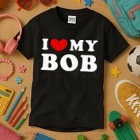 I Love My Bob I Heart My Bob Kids T-Shirt thumb 3