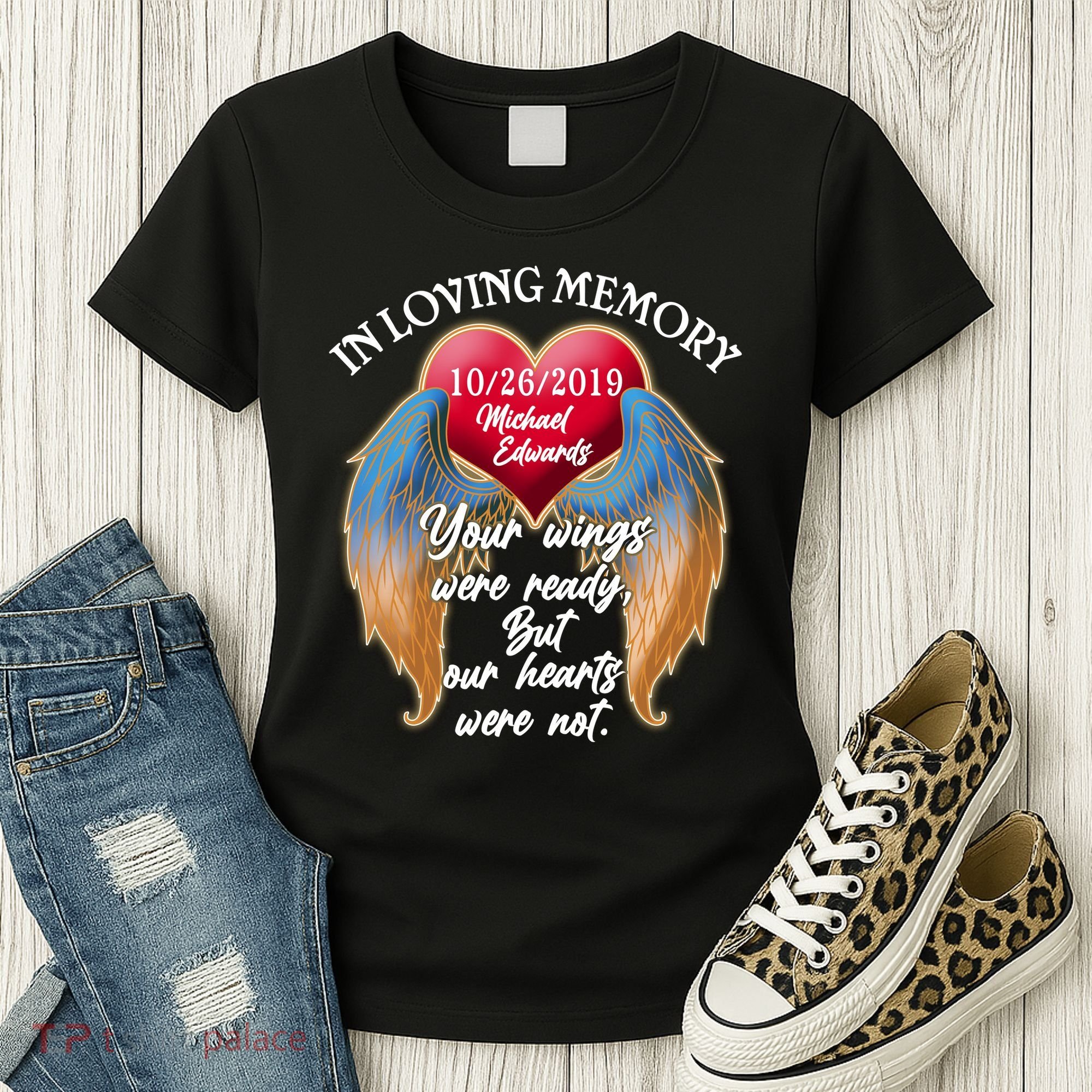 In Loving Memory Personalized Rip Customized Family Custom Women's T-Shirt
