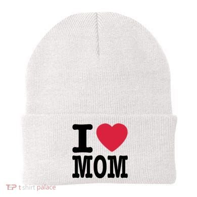 I Love Mom Gift Beanie