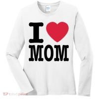 I Love Mom Gift Women's Long Sleeve Shirt thumb 0
