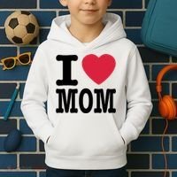 I Love Mom Gift Kids Hoodie thumb 2