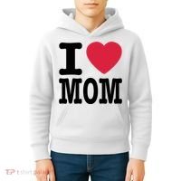 I Love Mom Gift Kids Hoodie thumb 4