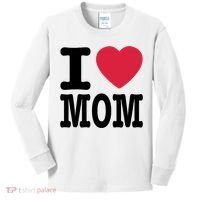 I Love Mom Gift Kids Long Sleeve Shirt thumb 0