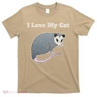 I Love My Cat Funny Opossum Vintage T-Shirt thumb 0