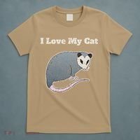 I Love My Cat Funny Opossum Vintage T-Shirt thumb 5