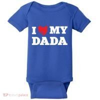 I Love My Dada Favorite Family Member Valentines Dad Great Gift Baby Bodysuit thumb 0