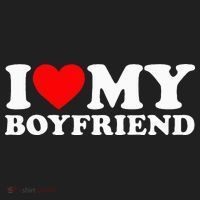 I Love My Boyfriend Classic Fit Black Crew Hat thumb 2