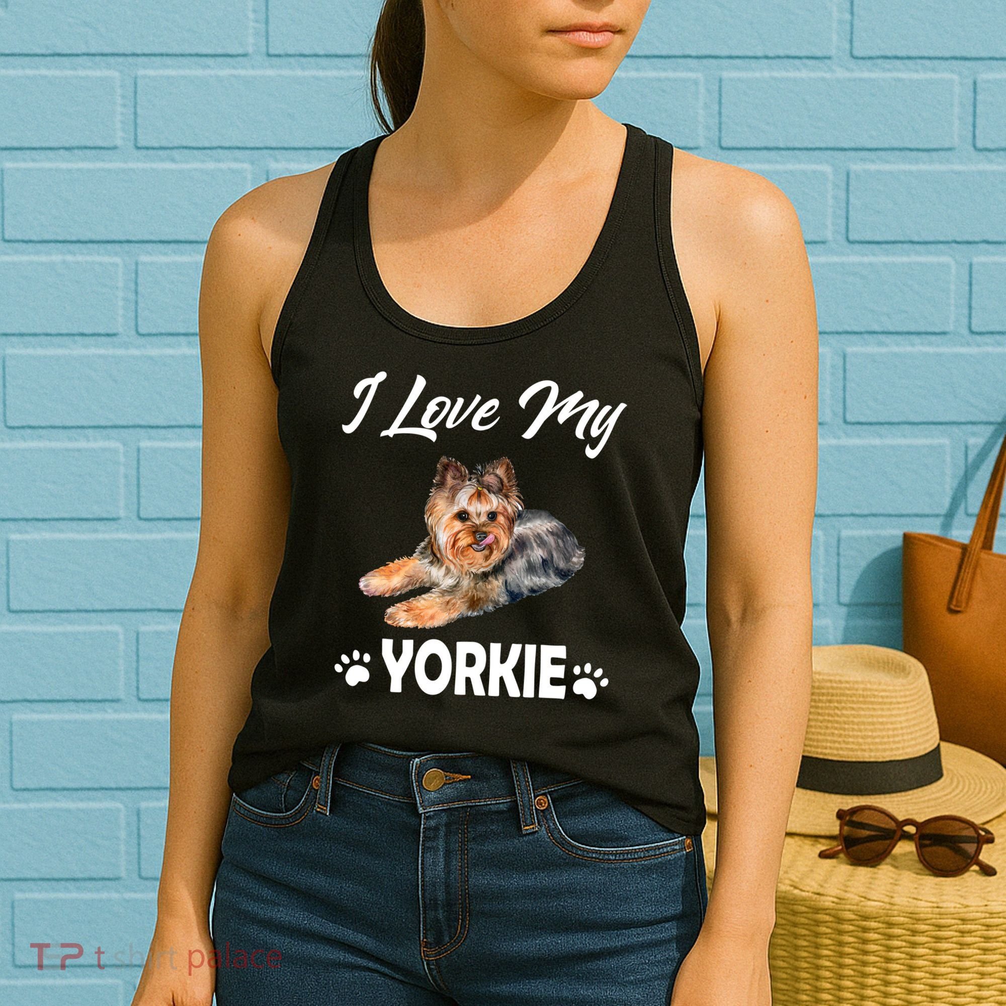I Love My Yorkie For Yorkie Lovers Cute Dog Gift Women's Tank Top