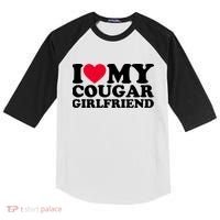 I Love My Cougar Girlfriend GF I Heart My Cougar Girlfriend Kids Colorblock Raglan Jersey thumb 0