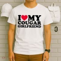 I Love My Cougar Girlfriend GF I Heart My Cougar Girlfriend T-Shirt thumb 6