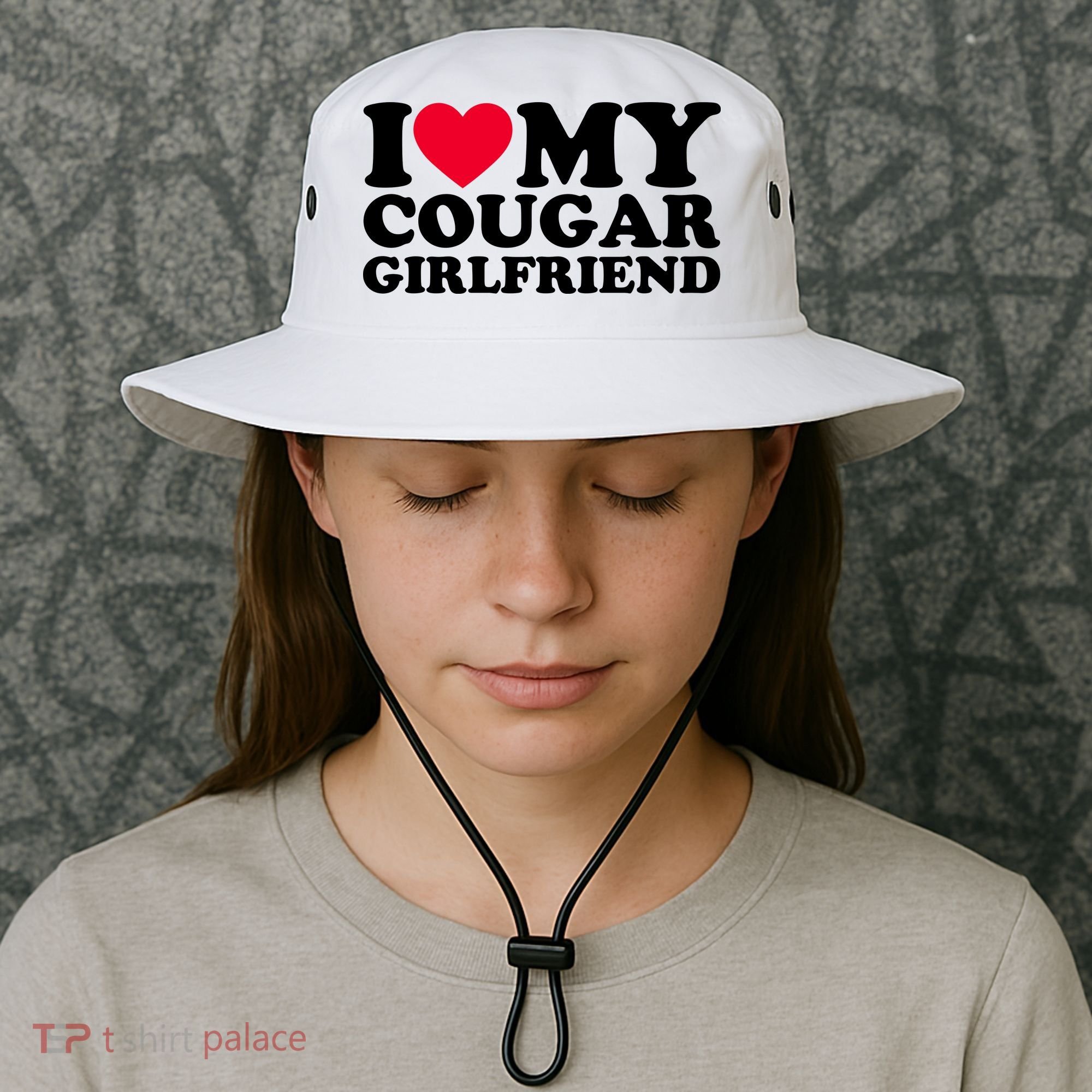 I Love My Cougar Girlfriend GF I Heart My Cougar Girlfriend Bucket Hat