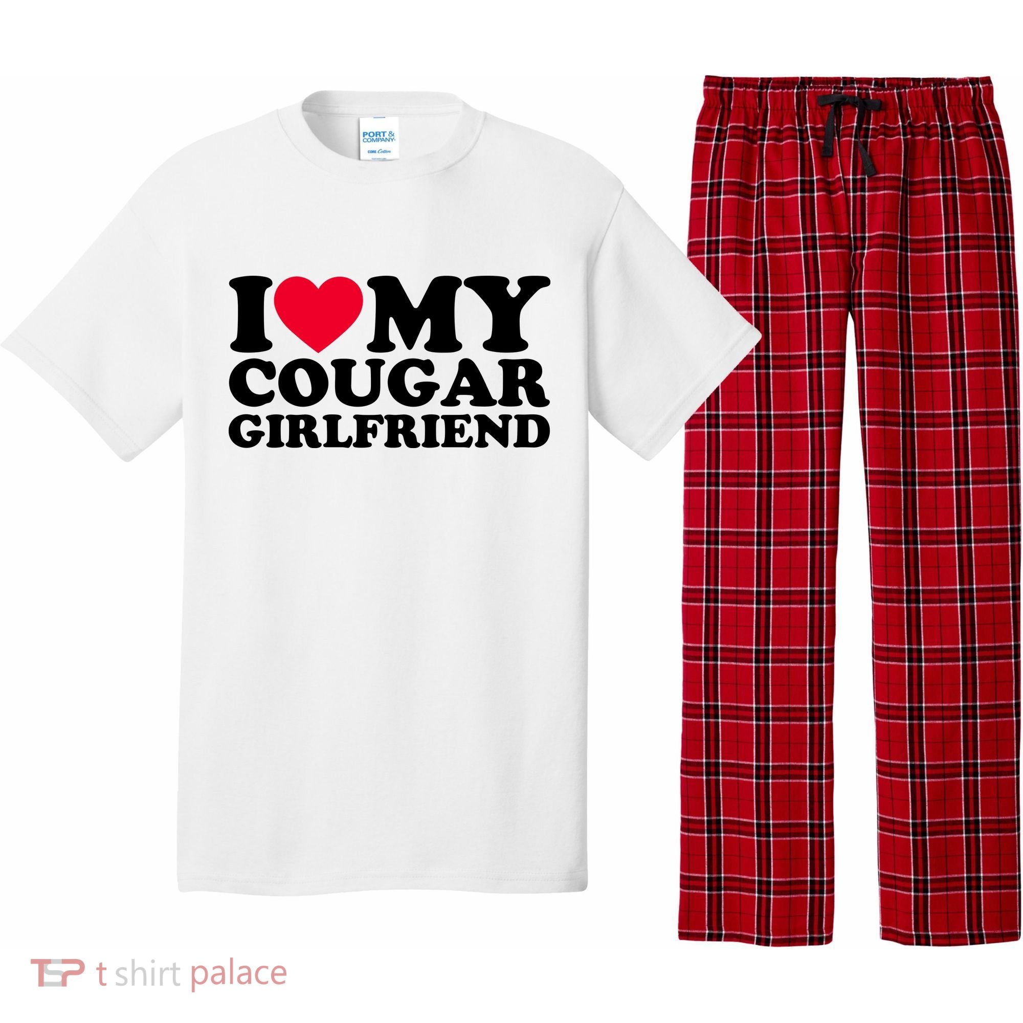 I Love My Cougar Girlfriend GF I Heart My Cougar Girlfriend Pajama Set