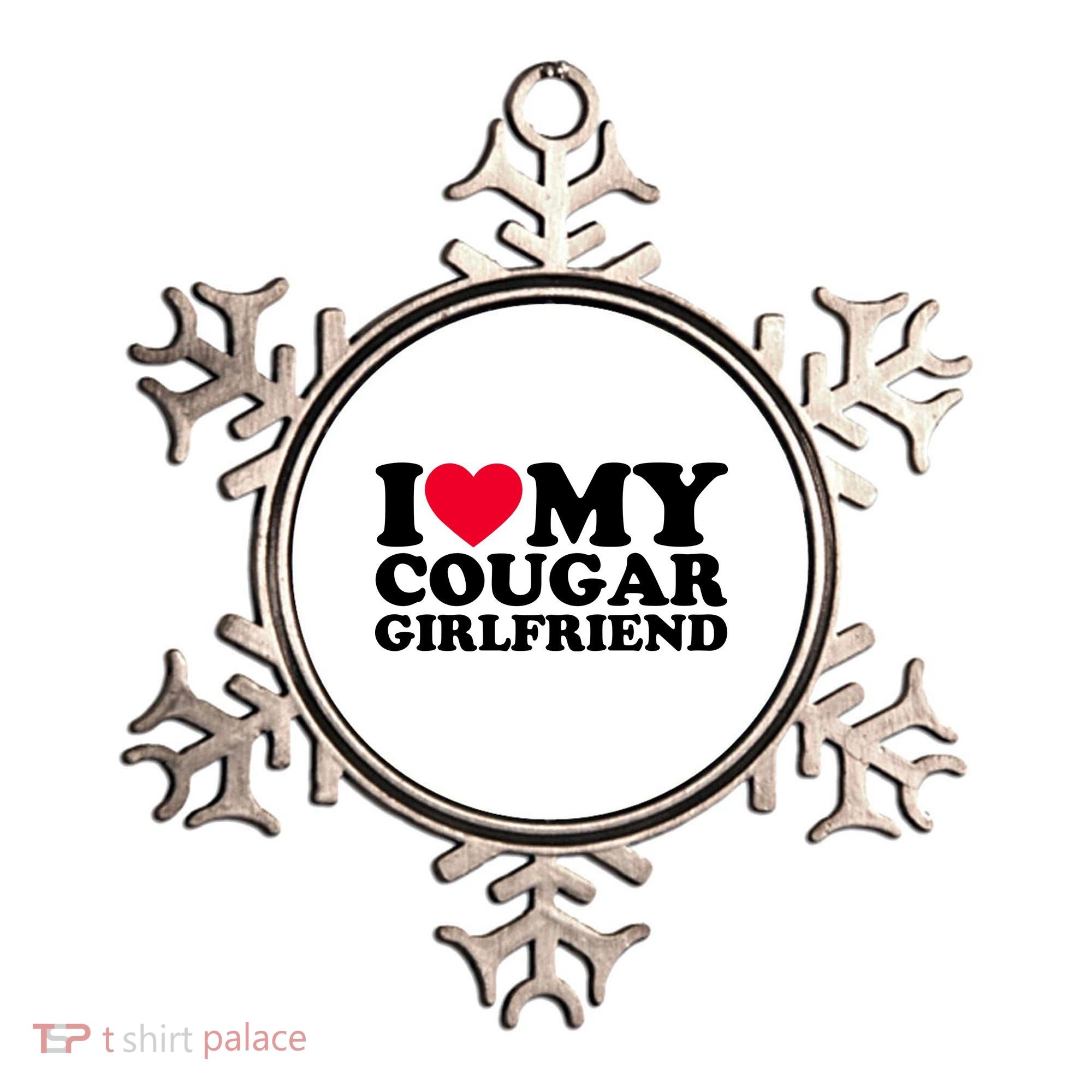 I Love My Cougar Girlfriend GF I Heart My Cougar Girlfriend Ornament