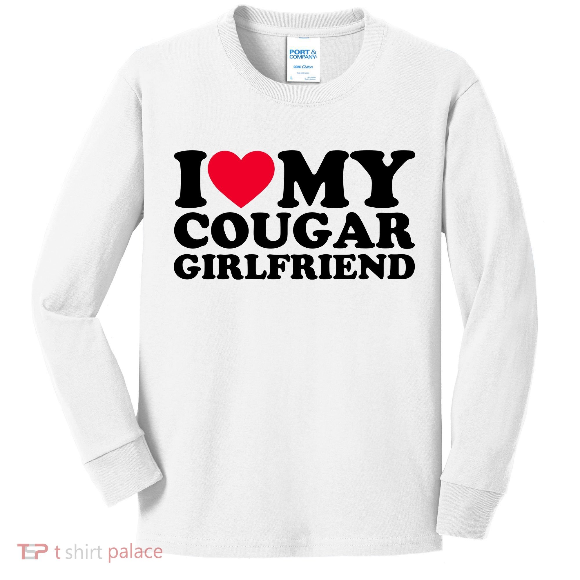 I Love My Cougar Girlfriend GF I Heart My Cougar Girlfriend Kids Long Sleeve Shirt