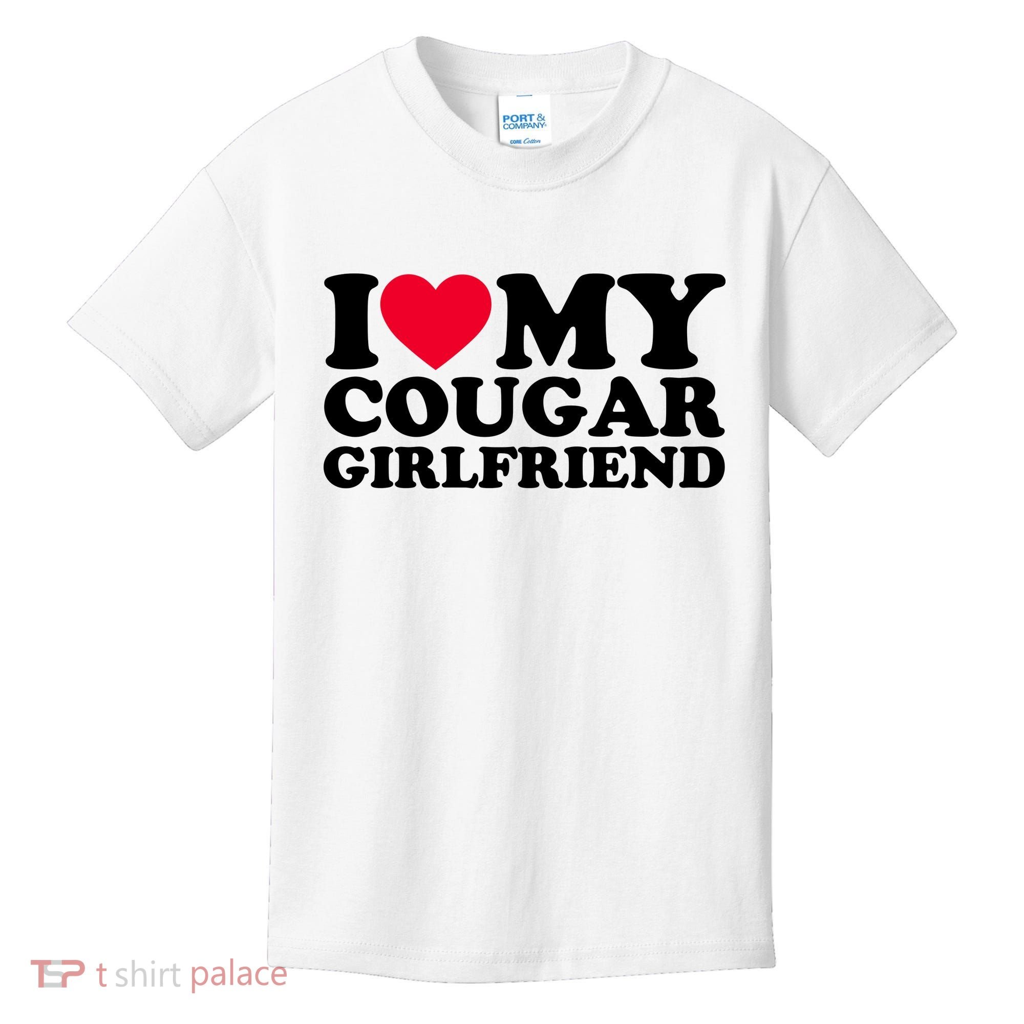 I Love My Cougar Girlfriend GF I Heart My Cougar Girlfriend Kids T-Shirt