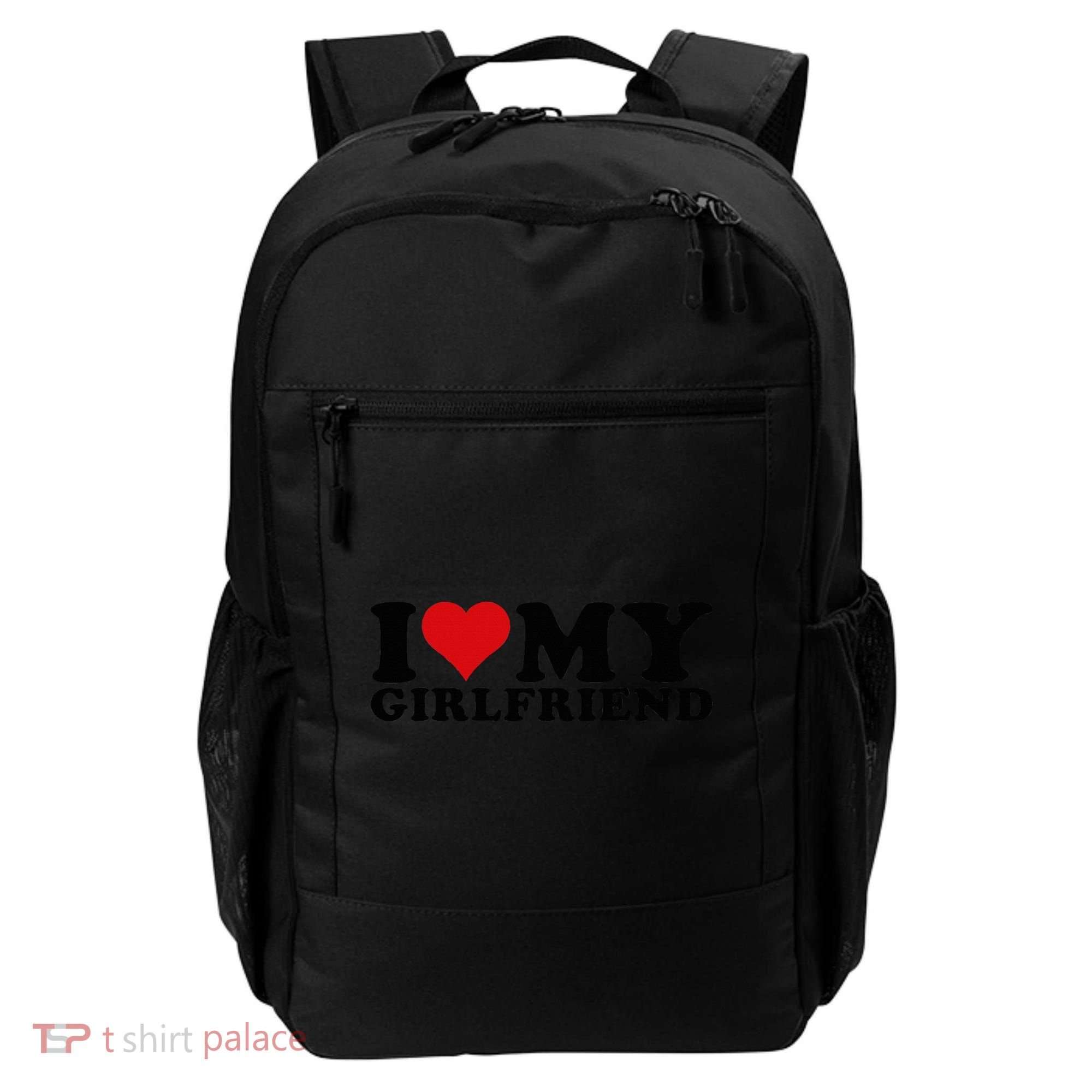 I Love My Girlfriend Gf I Heart My Girlfriend GF White  Backpack